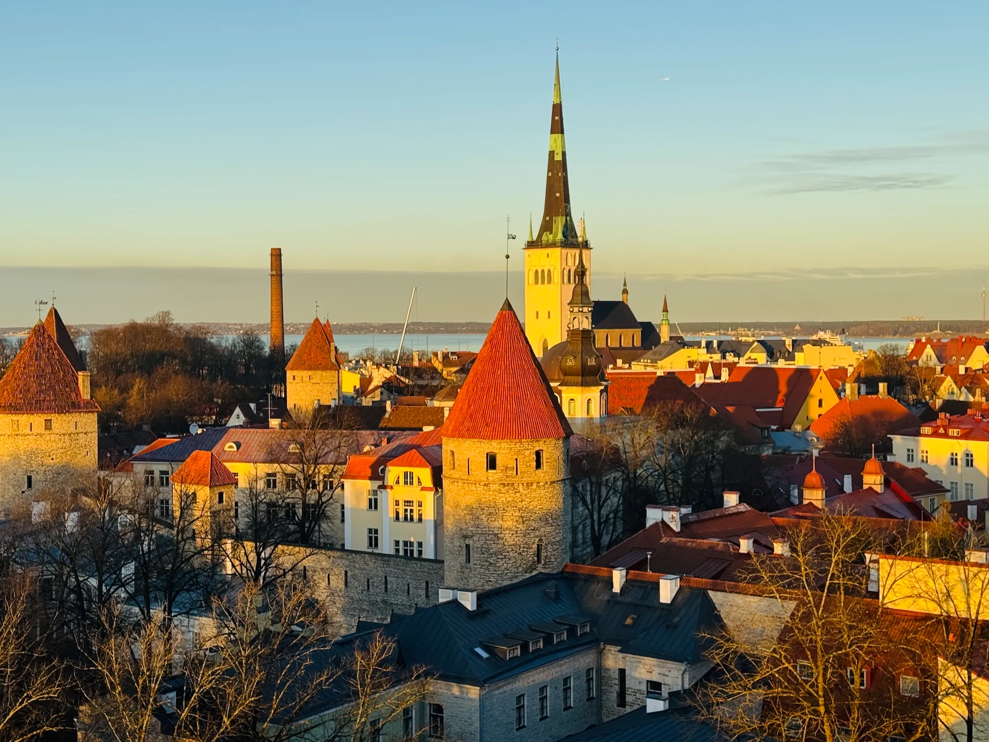 Sunrise view over Tallinn Old Town skyline, suitable for corporate and delegation travel by Evren Travel